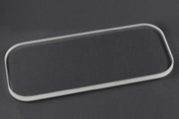 Glass Front, Borosilicate Glass -  0.250” Thick x 6.65” L x 2.91” W