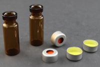 Ultra Vial Kit: 2 mL Crimp Top Wide Opening Amber Glass w/ Caps & Pre-Inserted Ultra GC/MS/PTFE Septa