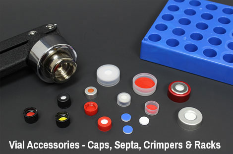 Vial Accessories - Caps, Septa, Crimpers, & Racks