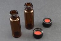 Vial Kit: Amber Glass, 4ml Screw Top Vial; Screw Cap, 13mm Black Polypropylene w/ PTFE/Butyl Rubber Septa