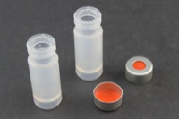 Vial Kit: 600μL Polypropylene Crimp Top Vial, Conical Formed Interior, 11mm Aluminum Cap w/ PTFE/Red Rubber Septa