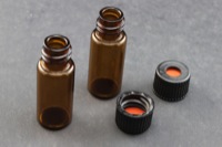 Vial Kit: Amber Glass 2.0ml Screw Top Standard Opening Vial; Screw Cap, 8 mm Black Polypropylene w/ PTFE/Butyl Rubber Septa