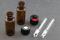 Vial Kit: Amber 2.0ml Screw Standard;100μL Insert Polymer Spring, Conical Precision Point Interior; Cap, 8 mm Black Polypropylene, PTFE/Silicone Septa 