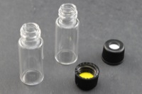 Vial Kit: Clear Glass 1.8ml Screw Top Standard Opening Vial; Screw Cap, 8 mm Black Polypropylene w/ Yellow PTFE/Silicone Septa