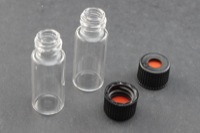 Vial Kit: Clear Glass 2.0ml Screw Top Standard Opening Vial; Screw Cap, 8 mm Black Polypropylene w/ PTFE/Butyl Rubber Septa