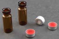 Vial Kit: Amber Glass 2.0ml Crimp Top Wide Opening Vial; Crimp Cap, 11mm Silver Aluminum w/ PTFE/Silicone Septa