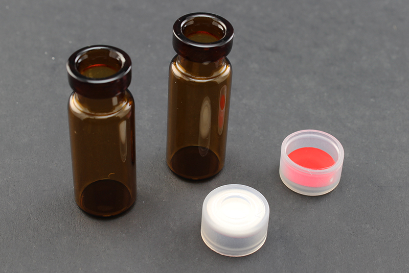 Vial Kit: Amber Glass 2.0ml Silanized Snap Top Wide Opening Vial; Snap Cap, 11mm Natural Polyethylene w/ PTFE/Silicone Septa