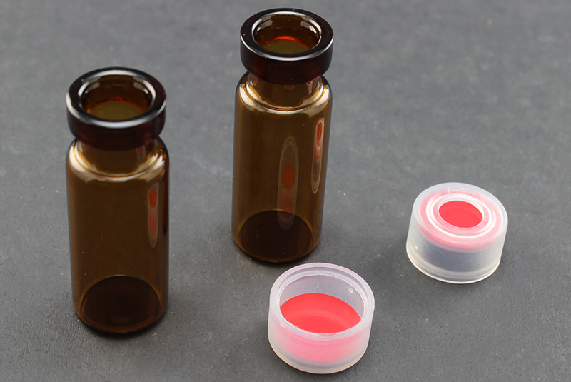 Vial Kit: Amber Glass 2.0ml Snap Top Wide Opening Vial; Snap Cap, 11mm Natural Polyethylene w/ PTFE/Silicone/PTFE Septa