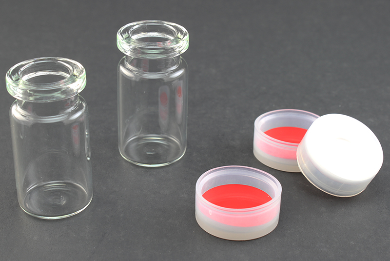 Vial Kit: 5 mL Solvent Vials & CP-8410 Sample Vials w/ 20 mm Snap Tops & Septa (20mm OD x 38 mm Height)