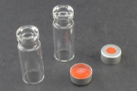 Vial Kit: Clear Glass 2.0ml Crimp Top Standard Opening Vial; Crimp Cap, 11mm Silver Aluminum w/ PTFE/Butyl Rubber Septa