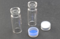 Vial Kit: Clear Glass 2.0ml Snap Top Wide Opening Vial; Snap Cap, 11mm Natural Polyethylene w/ pre-slit blue PTFE/Silicone Septa