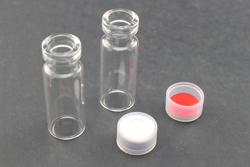 Vial Kit: Clear Glass 2.0ml Silanized Snap Top Wide Opening Vial; Snap Cap, 11mm Natural Polyethylene w/ PTFE/Silicone Septa