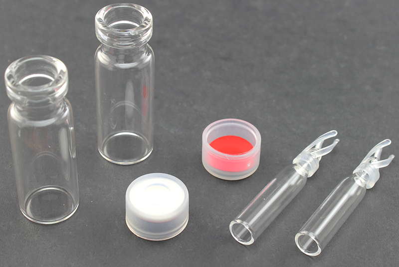 Vial Kit: Clear 2.0ml Snap Top Wide; 200μL Glass Insert Polymer Spring, Conical Precision Mandrel Interior; Cap, 11mm Natural Polyethylene, PTFE/Silicone Septa