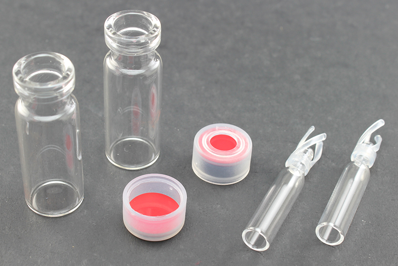Vial Kit: Clear 2.0ml Snap Top Wide; 200μL Glass Insert Polymer Spring, Conical Precision Mandrel Interior; Cap, 11mm Natural Polyethylene, PTFE/Silicone/PTFE Septa