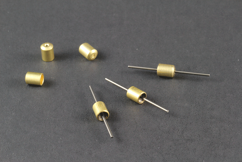 Jacketed Ferrules, Varian 1078 Injector, 0.4mm 100% Graphite Ferrule w/Brass Jacket